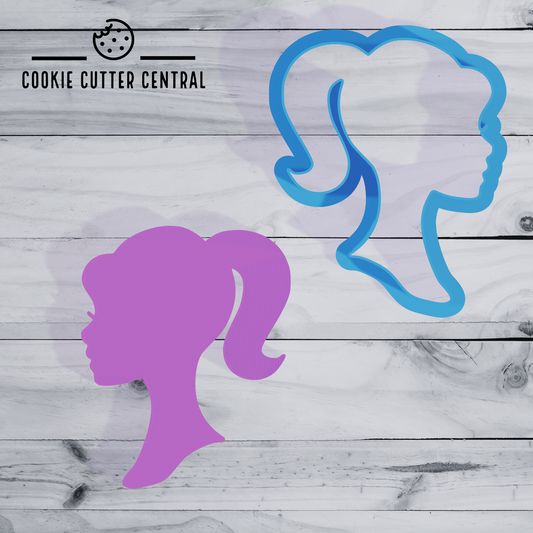 Barbie Head Cookie Cutter - 6.8cm x 8.6cm