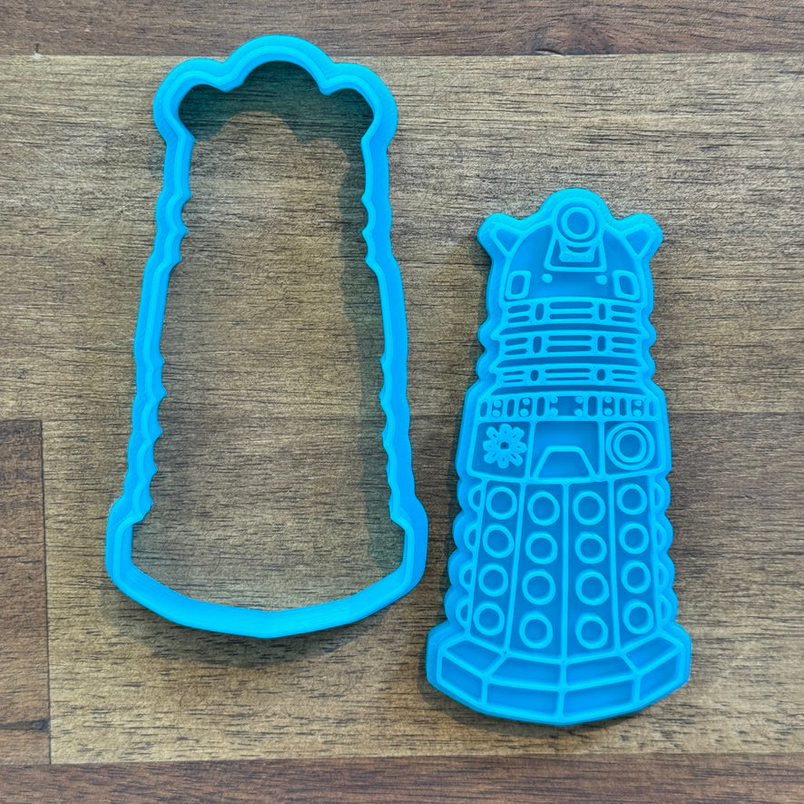 Dr Who Dalek Cookie Cutter and Embosser - 9.7cm x 4.8cm