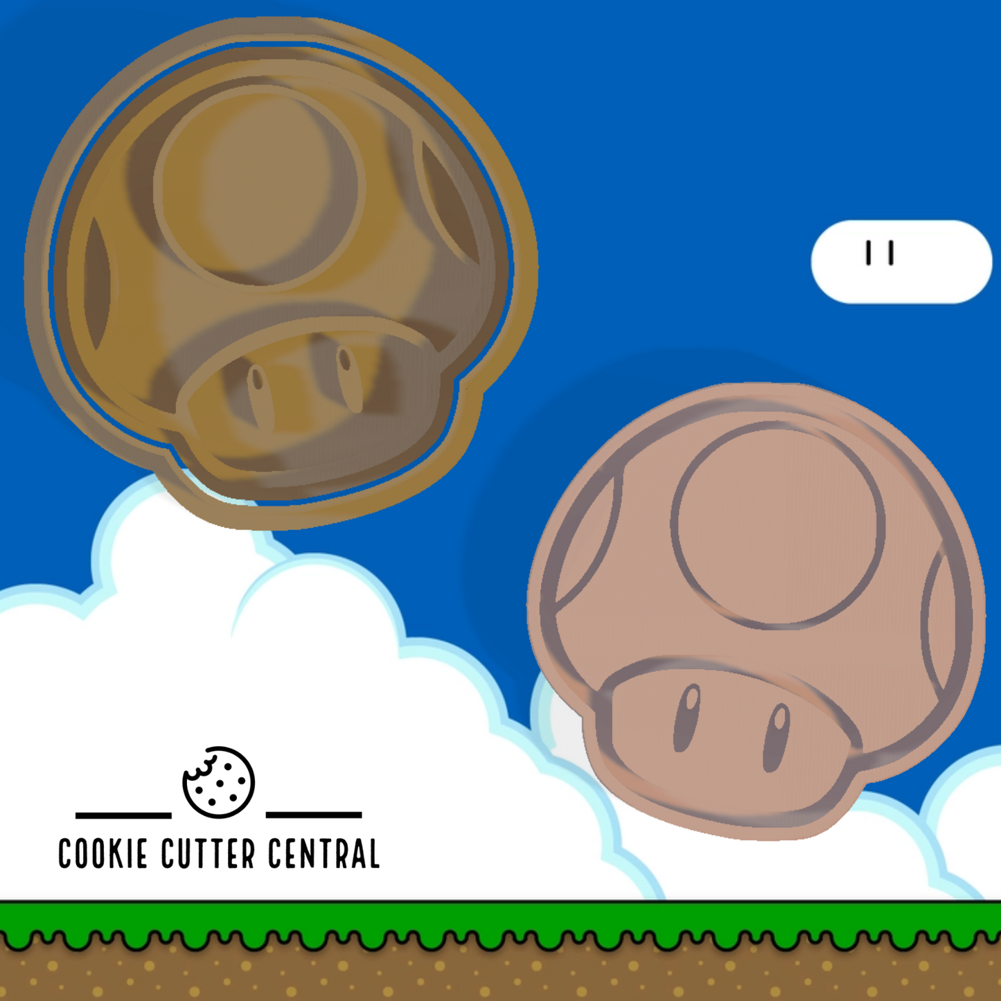 Mushroom Cookie Cutter and Embosser - 7.6cm x 7.6cm