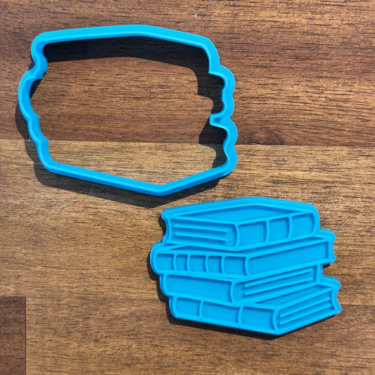 Book Stack Cookie Cutter and Embosser - 5.6cm x 7.5cm