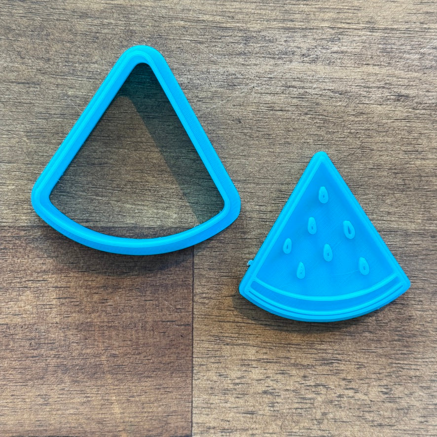 Mini Watermelon Slice Cookie Cutter and Embosser - 4.5cm x 4.5cm