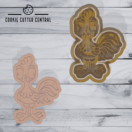 Moana Heihei Cookie Cutter and Embosser - 8.9cm x 6.1cm