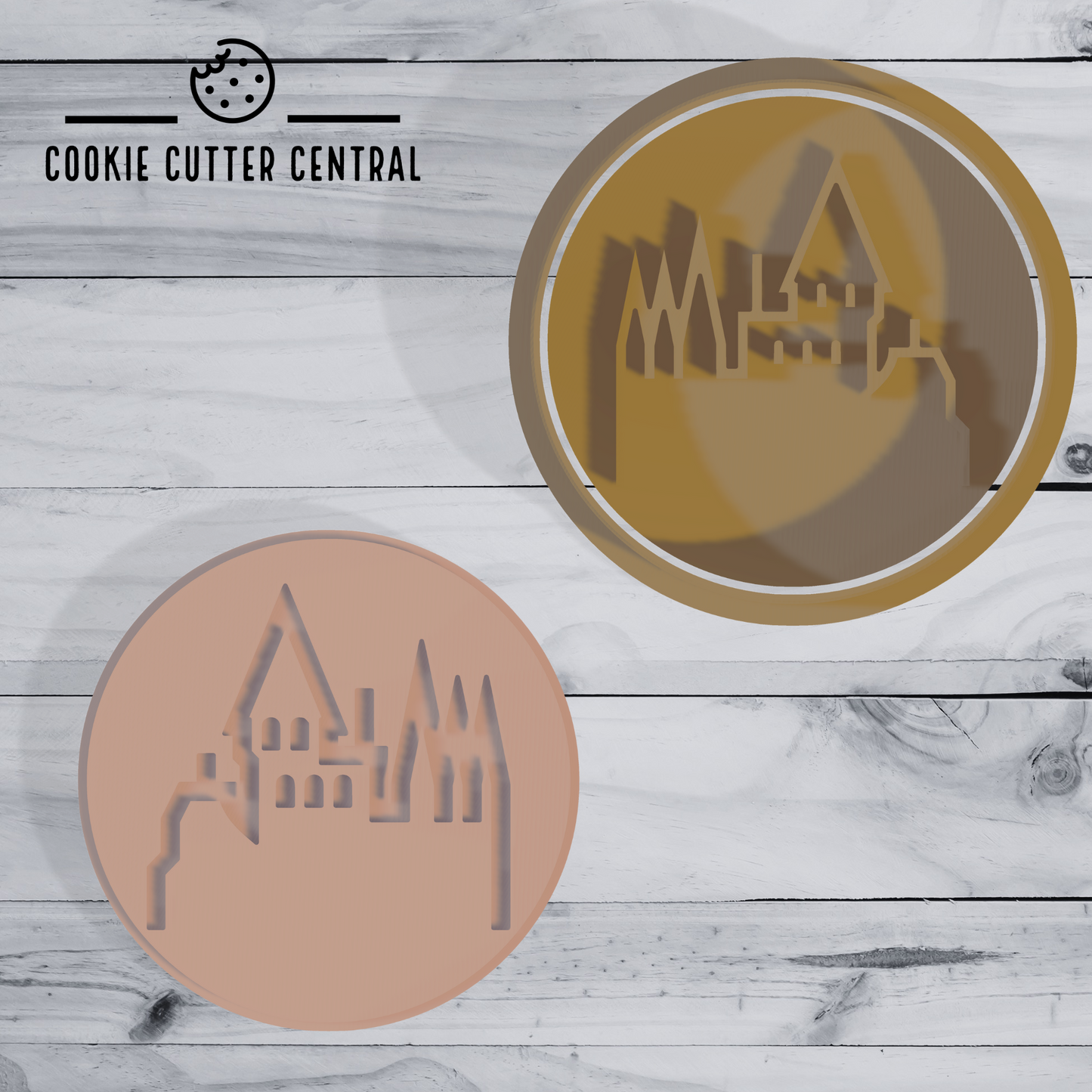 Hogwarts Cookie Cutter and Embosser - 6.5cm Round