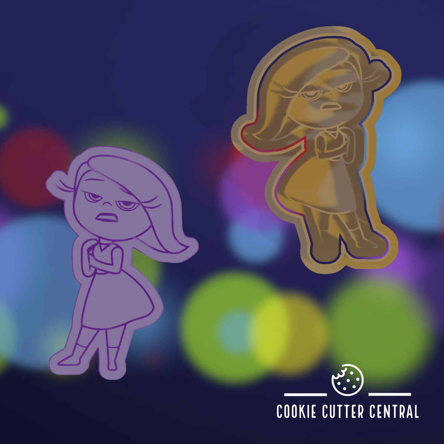 Disney Inside Out Disgust Cookie Cutter and Embosser - 9.2cm x 6cm