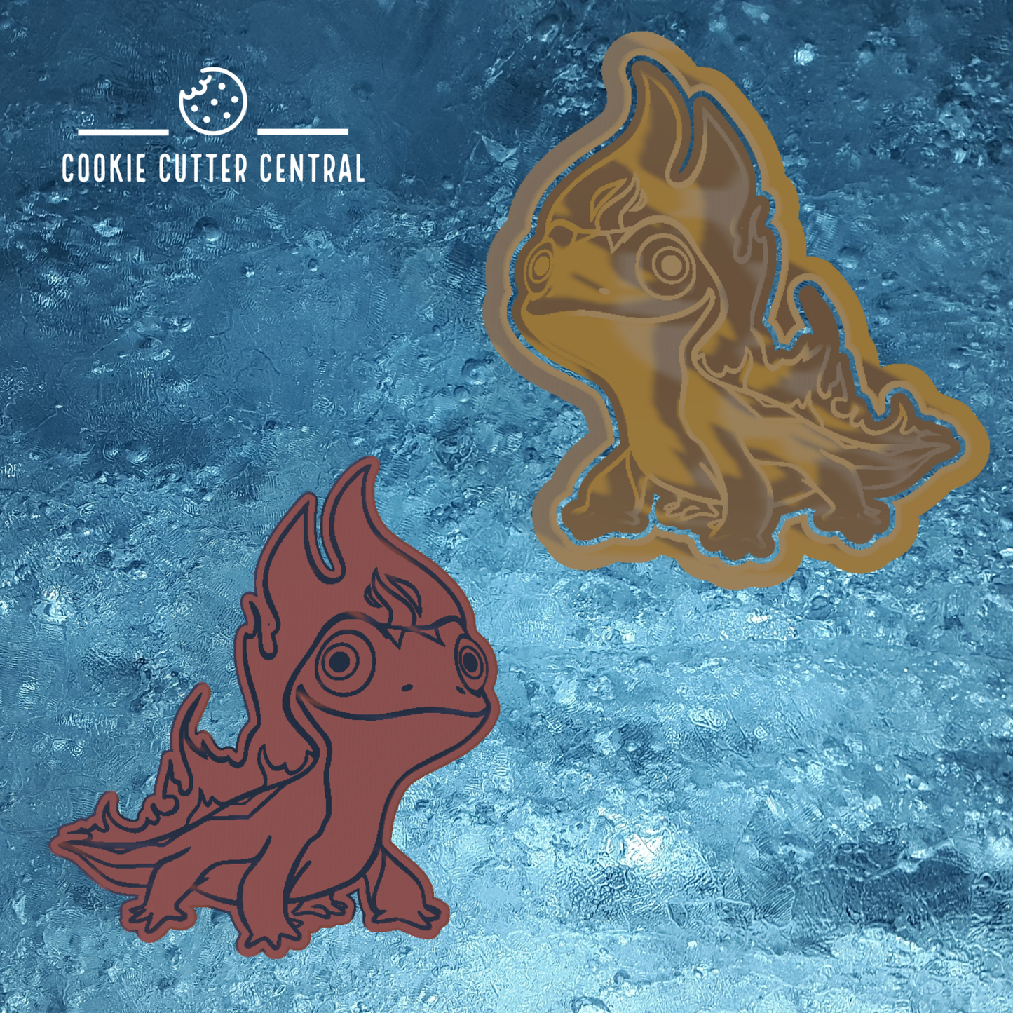 Disney Frozen 2 - Fire Spirit Friend Cookie Cutter and Embosser (8.5cm x 7.6cm)
