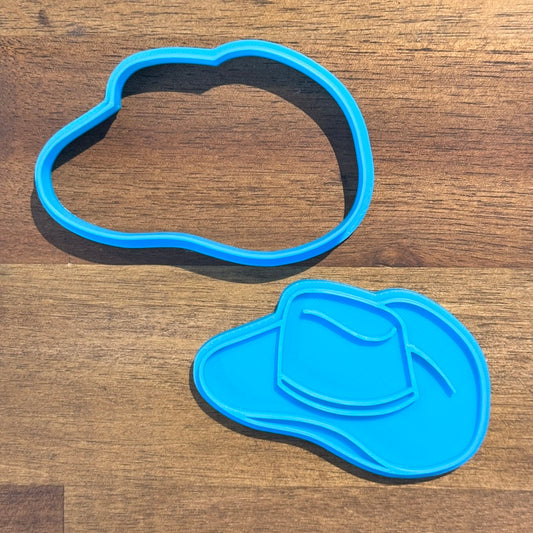 Cowboy Hat Cookie Cutter and Embosser - 5.5cm x 8.4cm