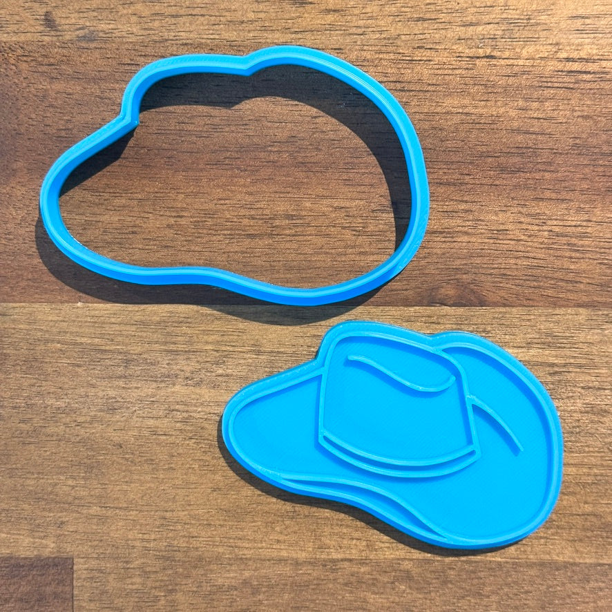 Cowboy Hat Cookie Cutter and Embosser - 5.5cm x 8.4cm