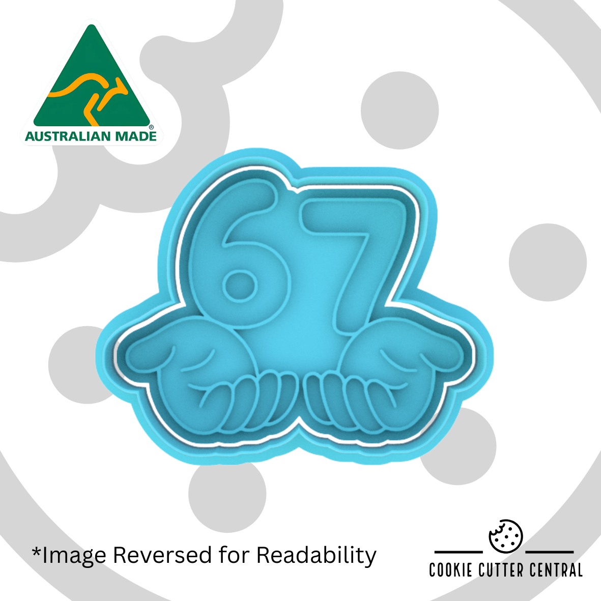 6, 7 Cookie Cutter and Embosser - 6.1cm x 7.9cm