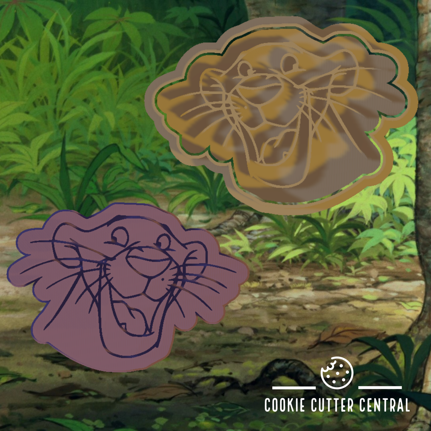 Jungle Book Bagheera Cookie Cutter and Embosser - 6.8cm x 9.7cm