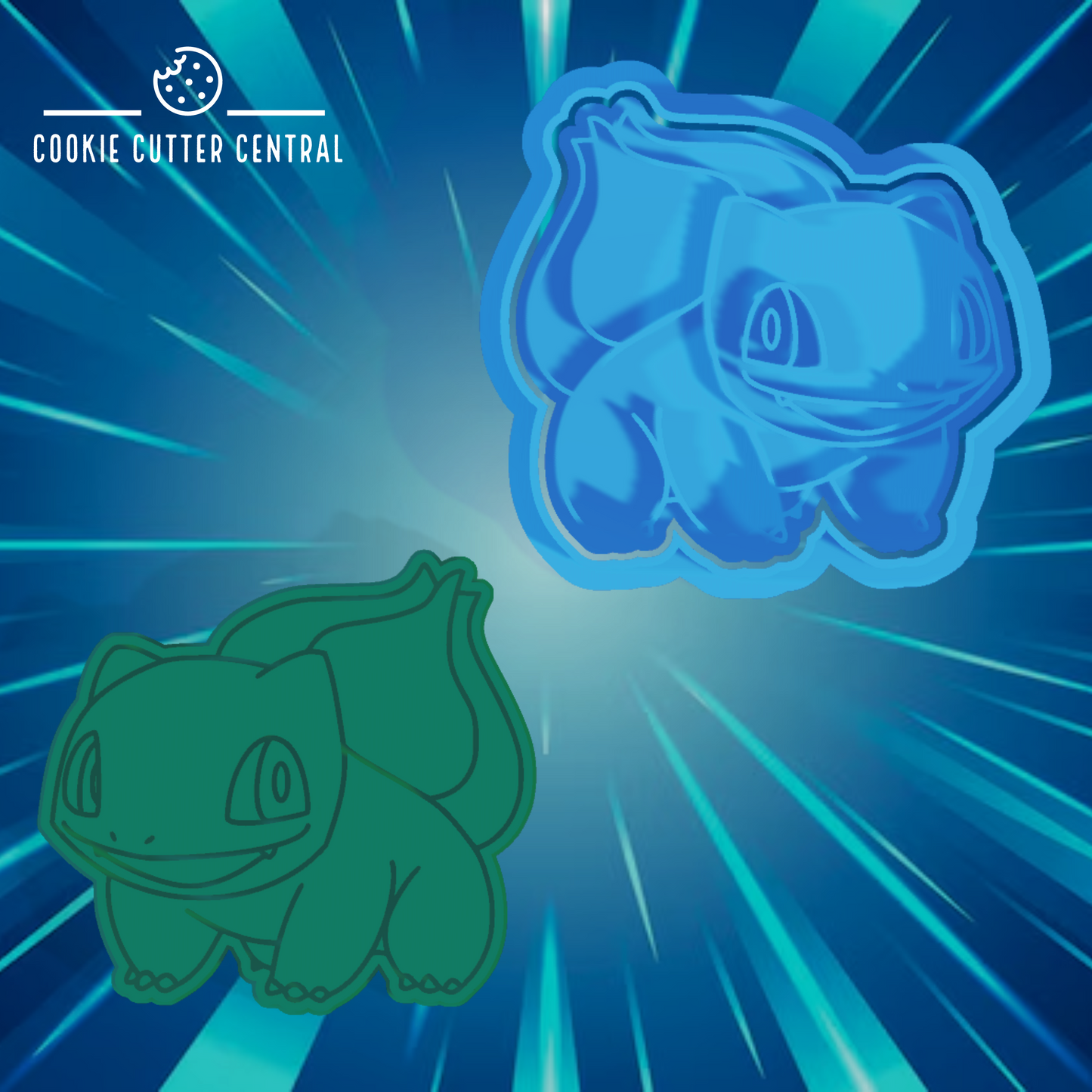 Pokemon - Bulbasaur Cookie Cutter and Embosser - 6.4cm x 6.9cm