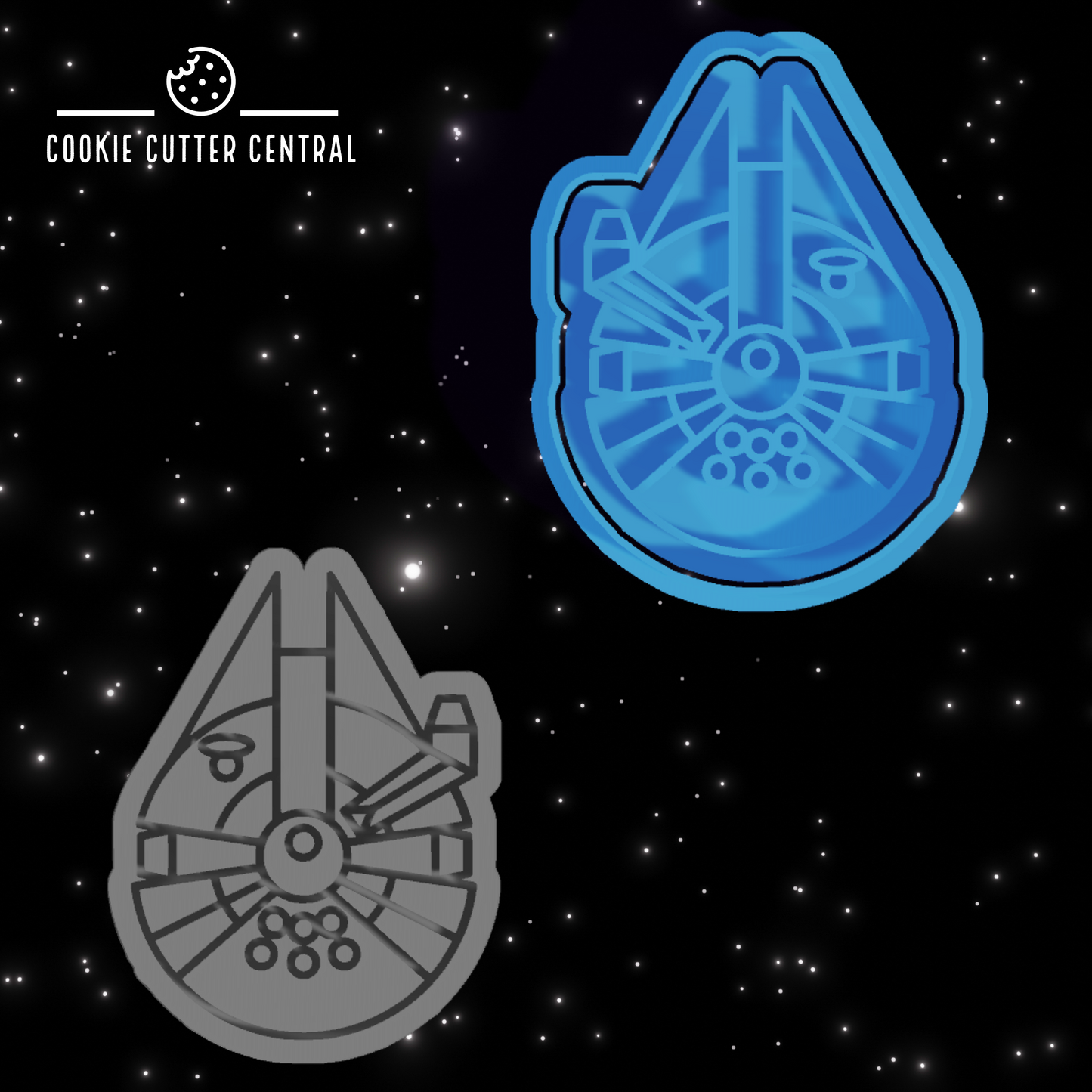 Star Wars Millennium Falcon Cookie Cutter and Embosser - 8.8cm x 6.7cm