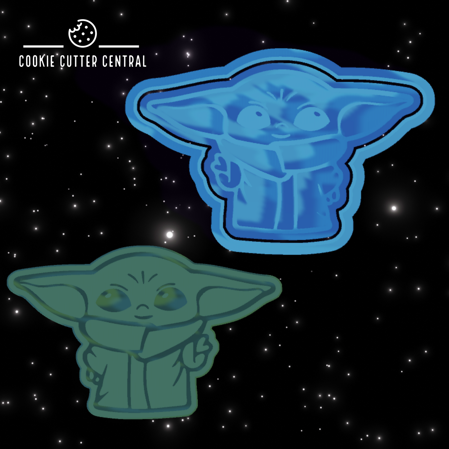 Yoda Cookie Cutter and Embosser - 6.1cm x 9.6cm