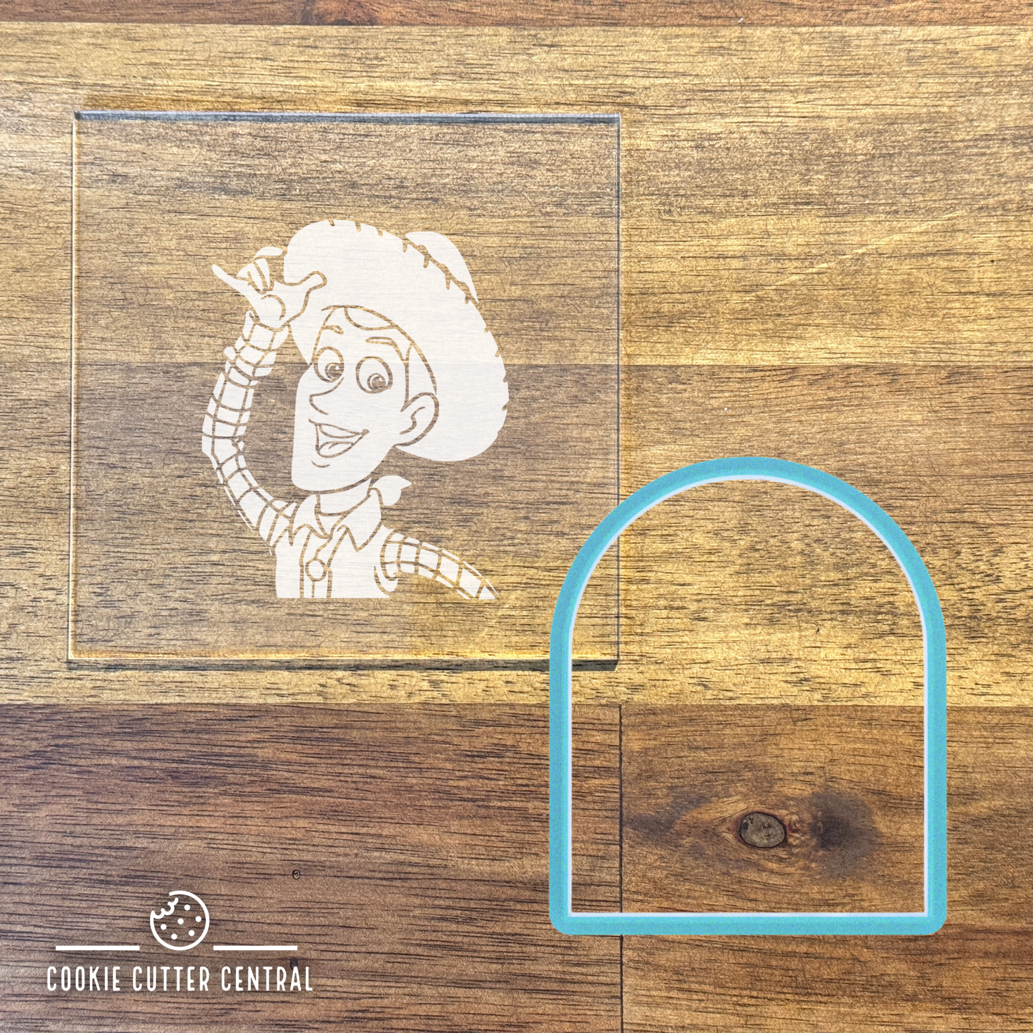 Toy Story - Woody Arch Shape Cookie Cutter and Acrylic Debosser - 7.8cm x 6.3cm