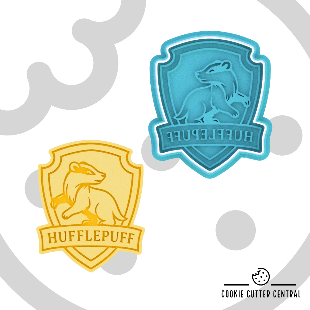Hufflepuff Shield Cookie Cutter and Embosser - 8.2cm x 6.7cm