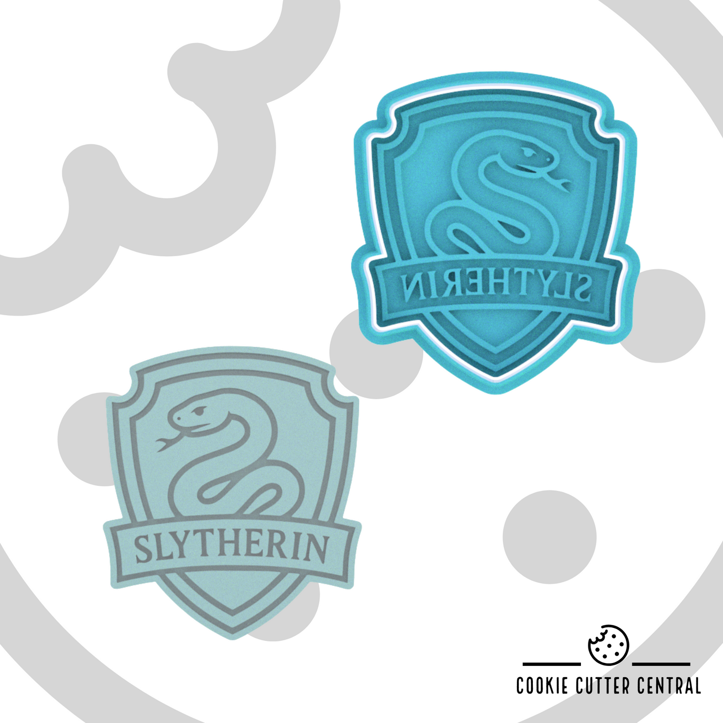 Slytherin Shield Cookie Cutter and Embosser - 8cm x 7cm