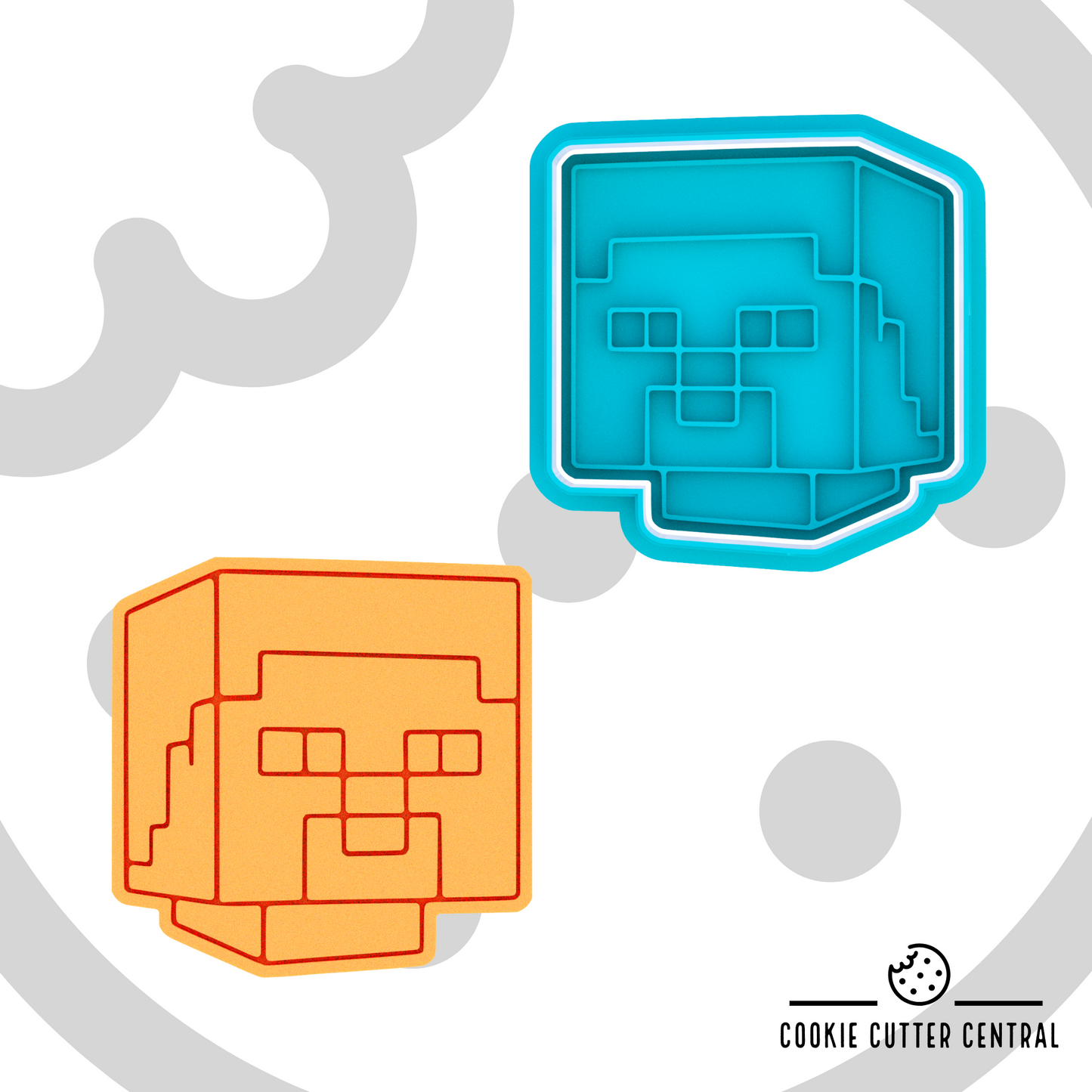 Minecraft - Steve's Head Cookie Cutter and Embosser - 6.1cm x 6.1cm