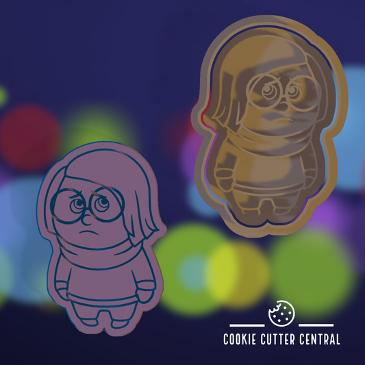 Disney Inside Out Sadness Cookie Cutter and Embosser - 8cm x 5.4cm