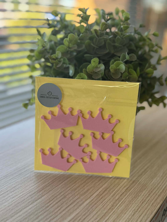 Crown Cupcake Toppers - 6 Pack - 5cm