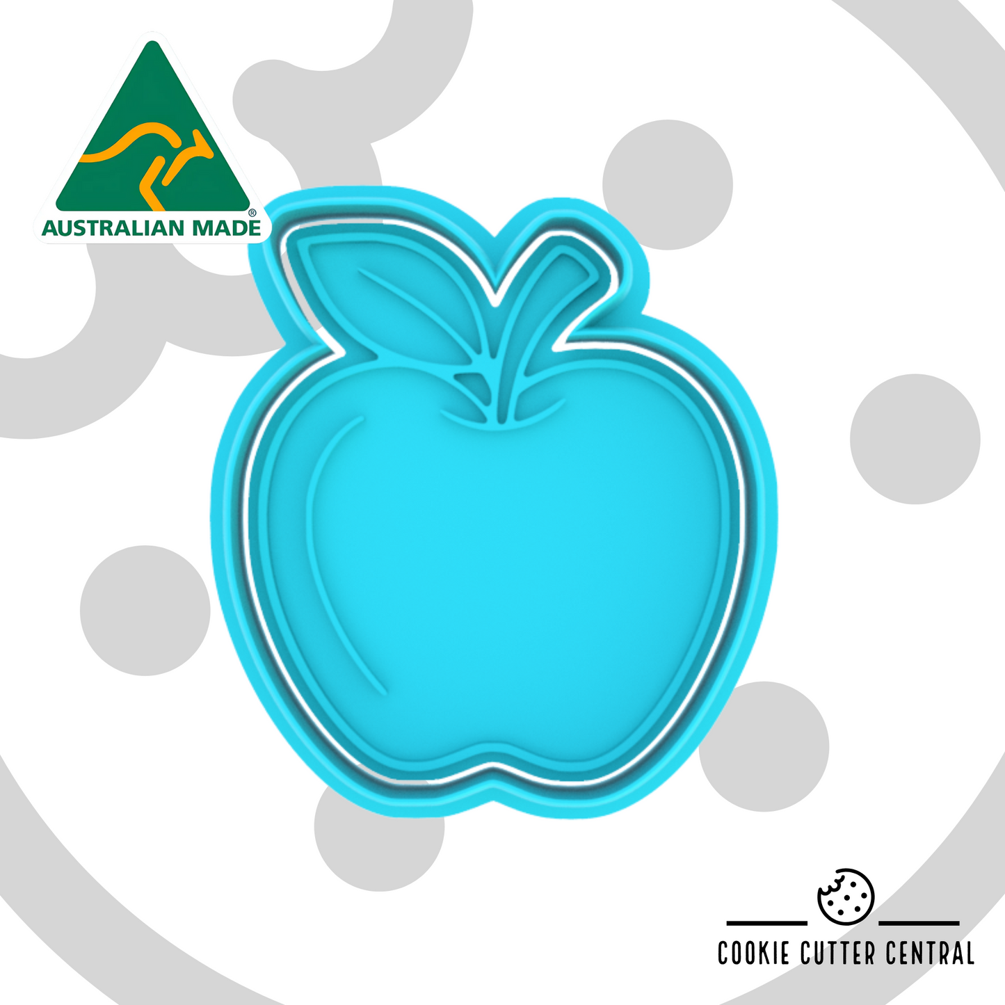 Apple Cookie Cutter and Embosser - 7cm x 6.2cm