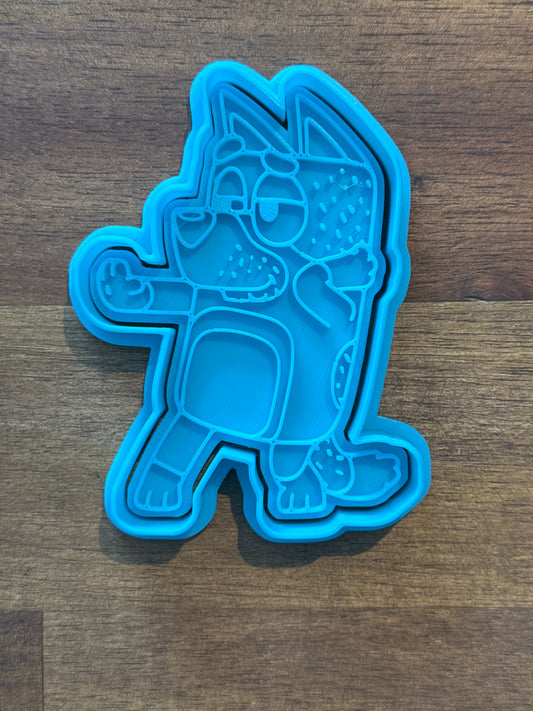 Bluey - Bandit (Dad) Cookie Cutter and Embosser - 8.9cm x 6.5cm