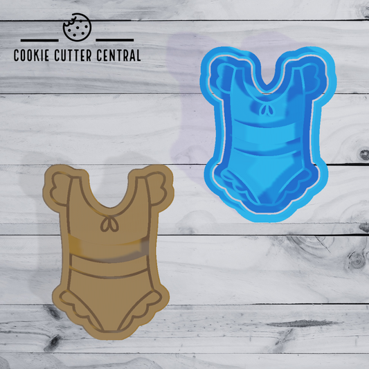 Bathers Cookie Cutter and Embosser - 7.9cm x 5.9cm
