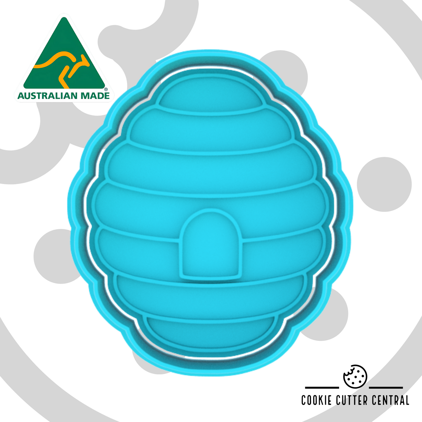 Bee Hive Cookie Cutter and Embosser - 7.2cm x 6.2cm