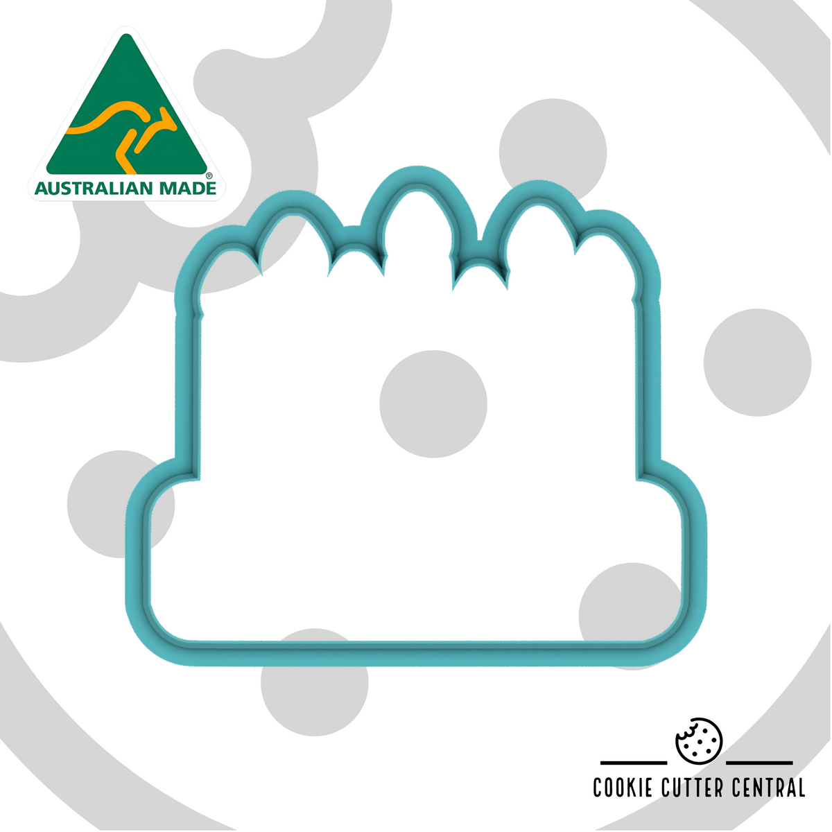 Birthday Candles Cookie Cutter and Acrylic Debosser - 6.9cm x 8.2cm