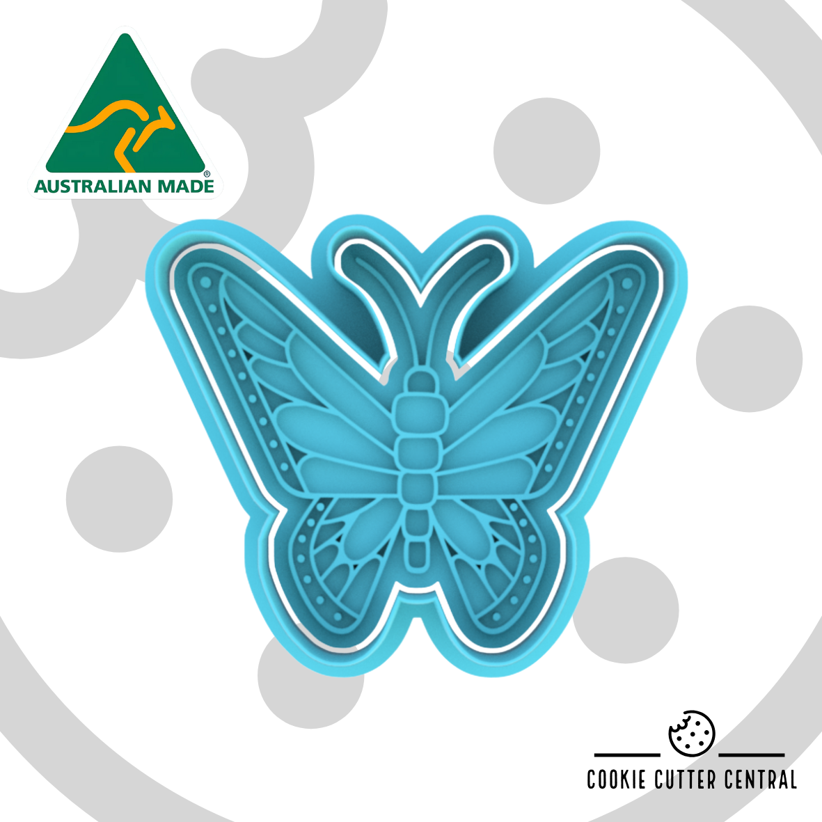 Boho Butterfly Cookie Cutter and Embosser - 6.7cm x 8cm