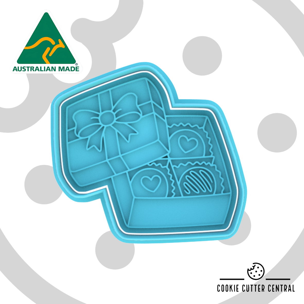 Box of Chocolates Cookie Cutter and Embosser - 7.4cm x 8.1cm