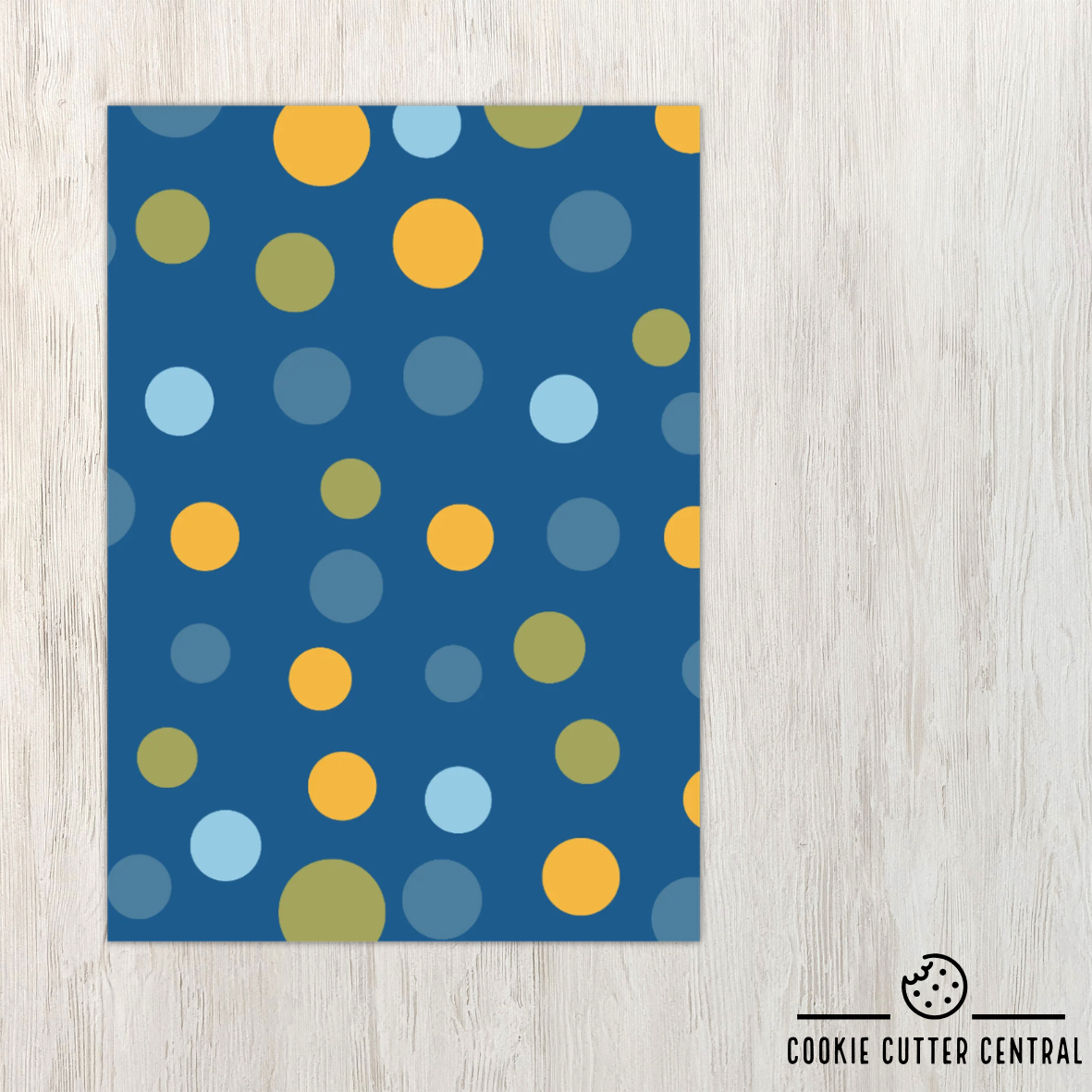 Blue Multi Dot Cookie Backing Cards – Pack of 10