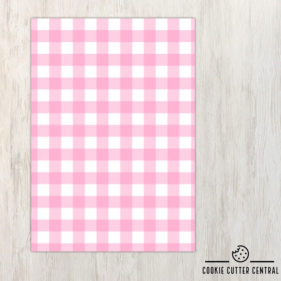 Pink Gingham Cookie Backing Cards – Pack of 10