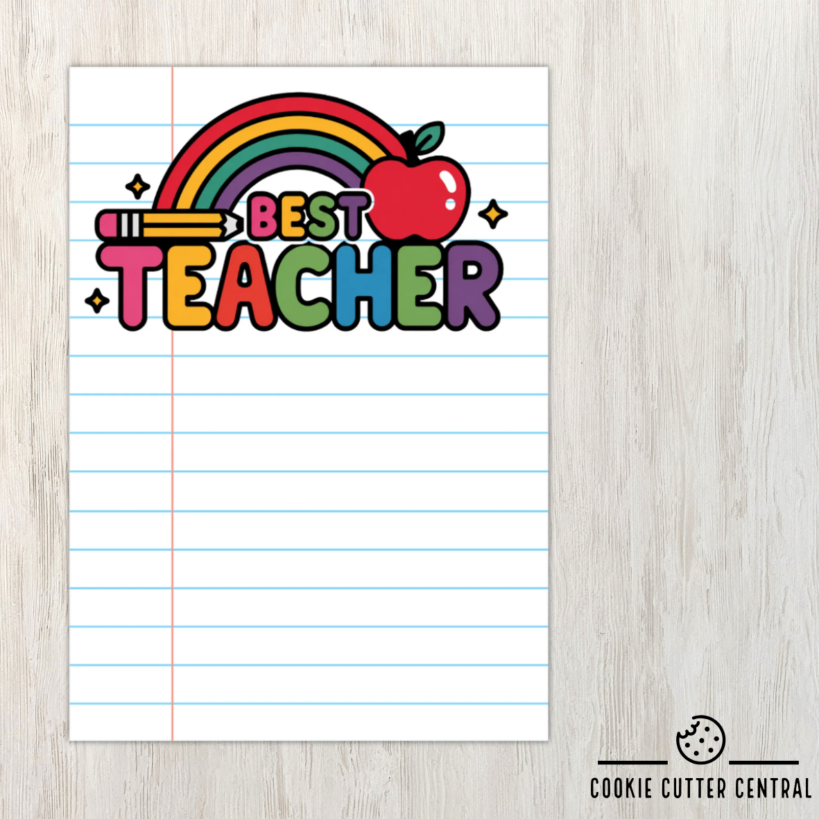 Best Teacher Cookie Backing Cards - Pack of 10