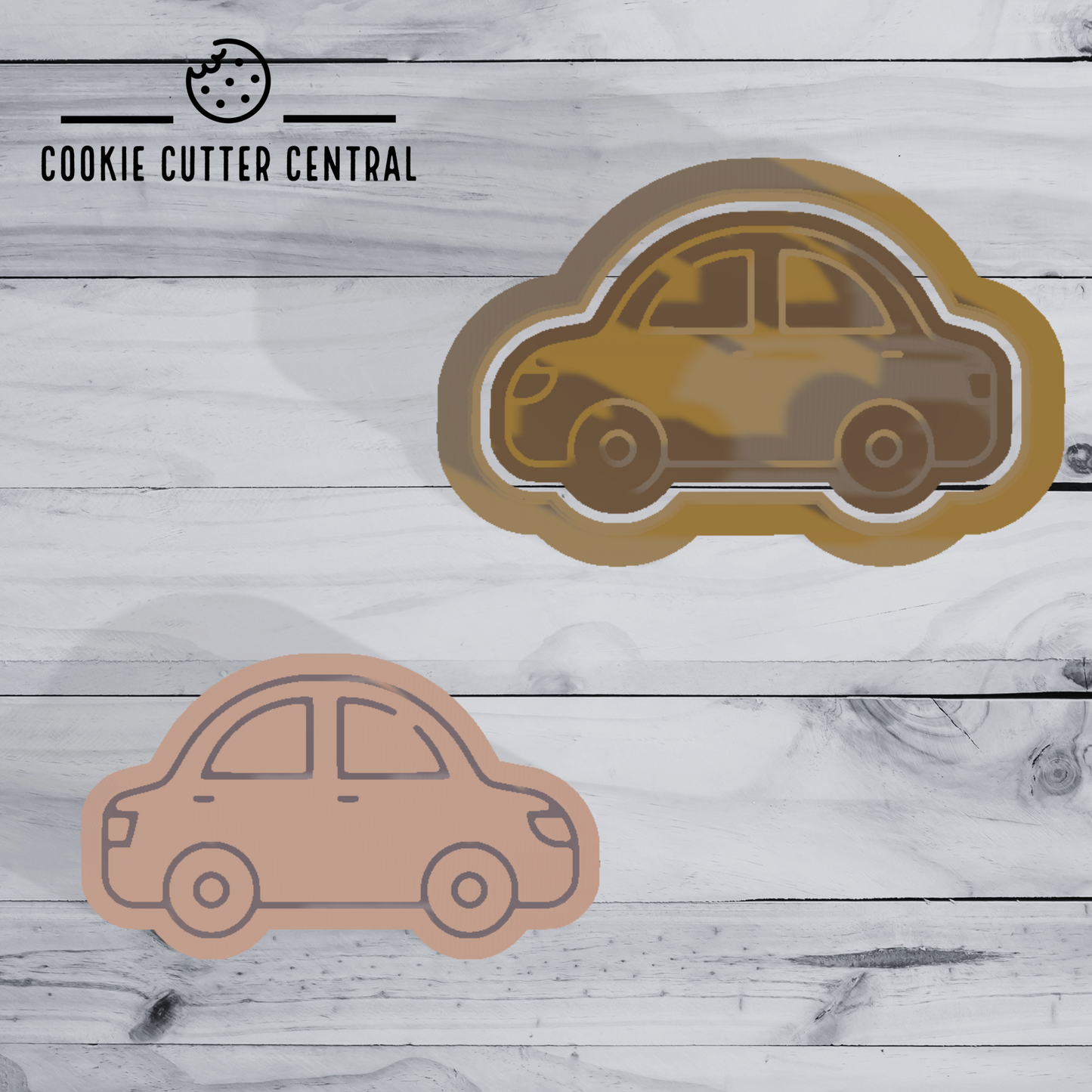 Mini Car Cookie Cutter and Embosser - 2.8cm x 5cm