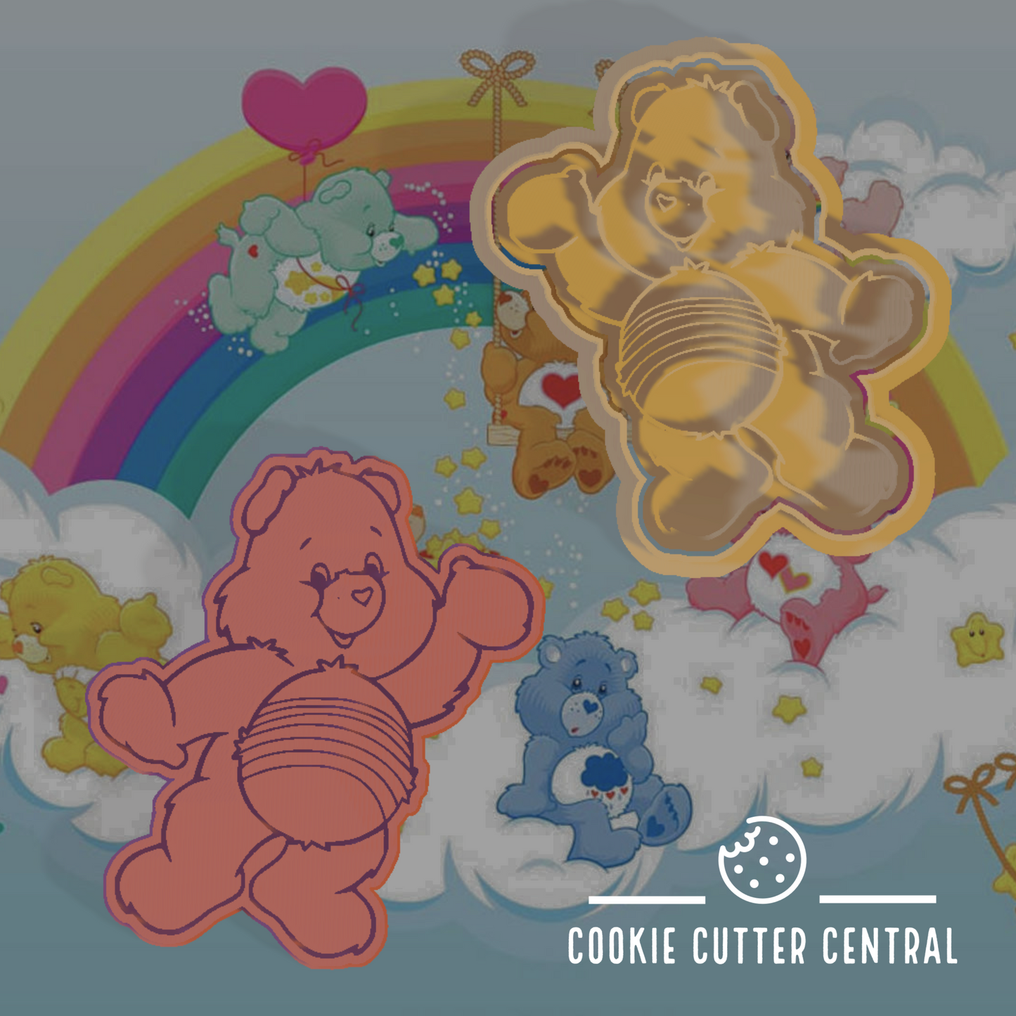 Care Bears - Cheer Bear Cookie Cutter and Embosser - 9.2cm x 8.1cm