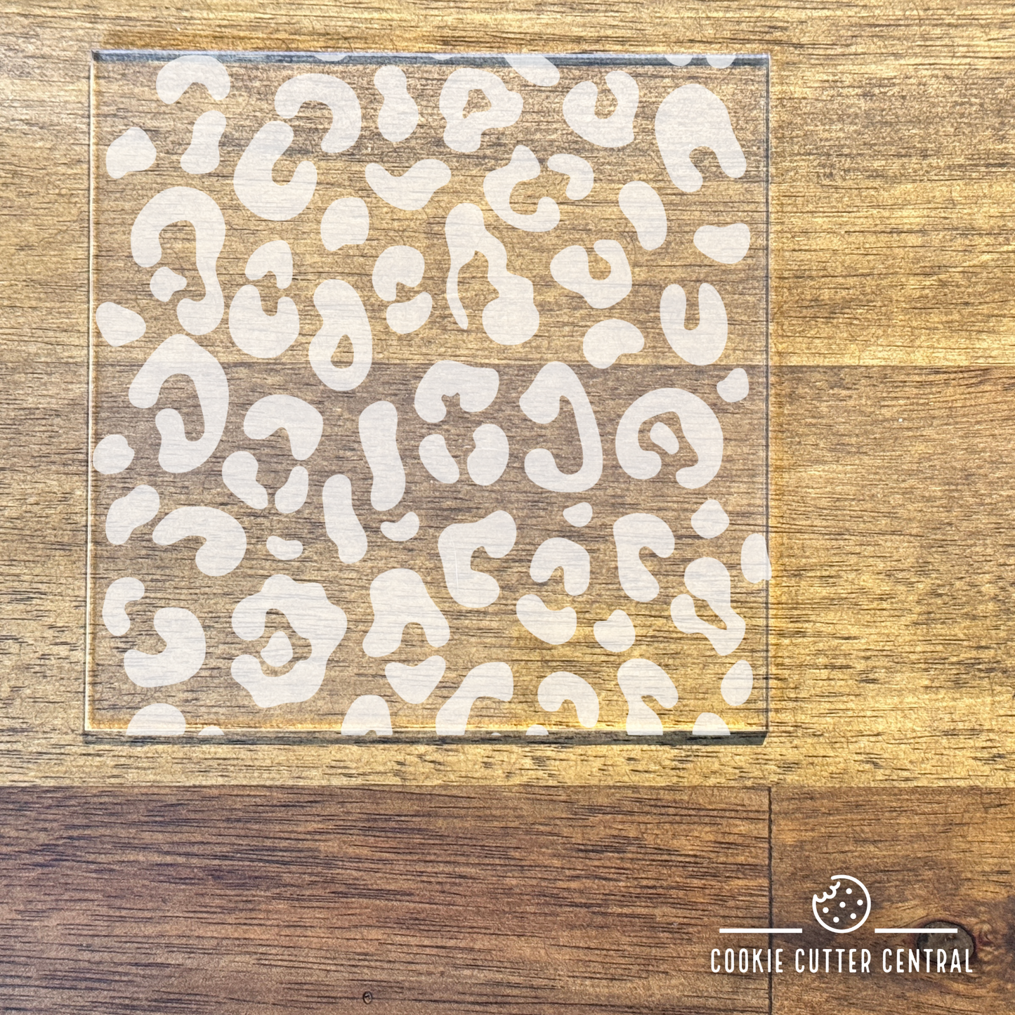 Cheetah Print Pattern Plate Acrylic Debosser - 10cm Square