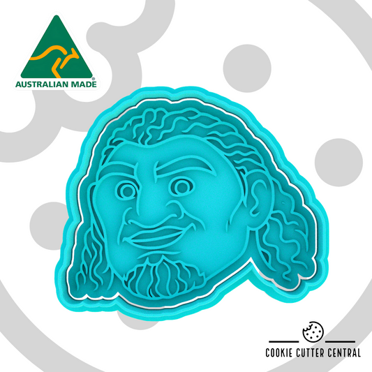 Cheif Tui (Moana's Dad) Cookie Cutter and Embosser 7.1cm x 8.5cm