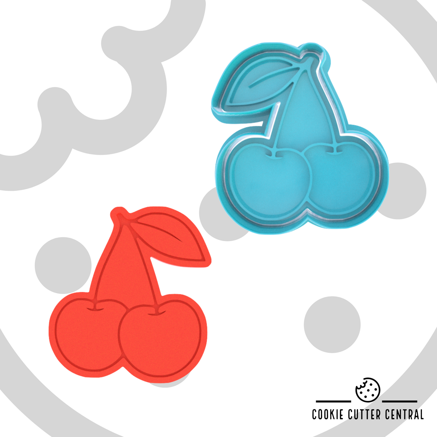 Cherries Cookie Cutter and Embosser - 7.3cm x 6.7cm