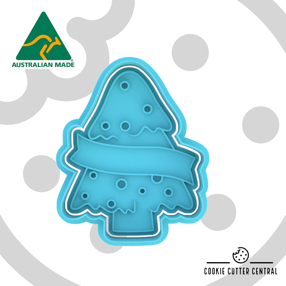 Christmas Tree (Add your own name) Cookie Cutter and Embosser - 7.9cm x 6.2cm