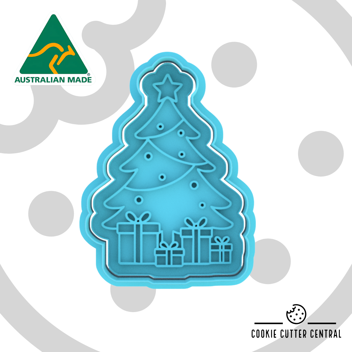 Christmas Tree with Presents Cookie Cutter and Embosser - 8.4cm x 6cm