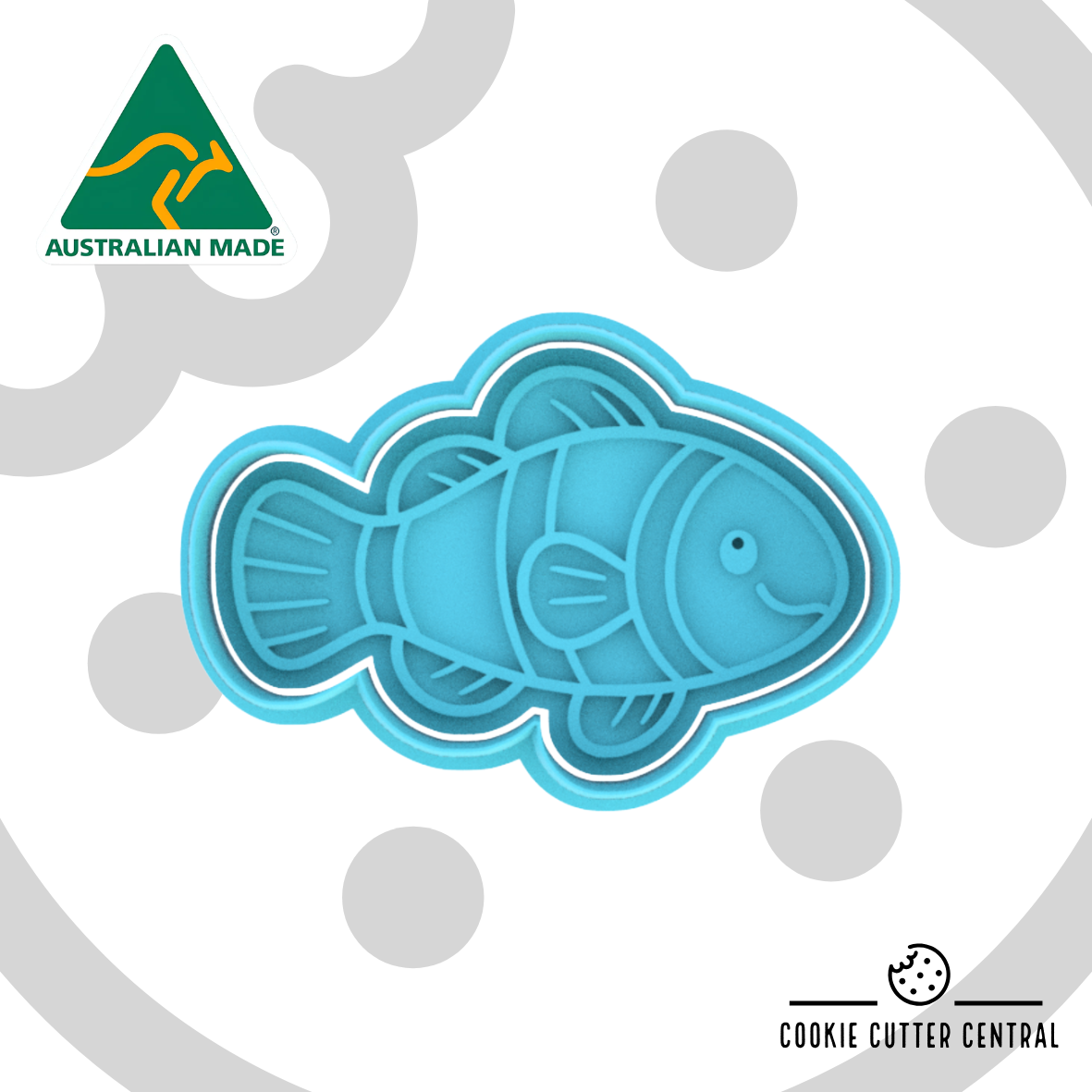 Clownfish Cookie Cutter and Embosser - 5.8cm x 8.8cm
