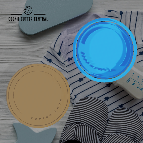 Coming soon (Custom Name) Cookie Cutter and Embosser - 7.5cm Round