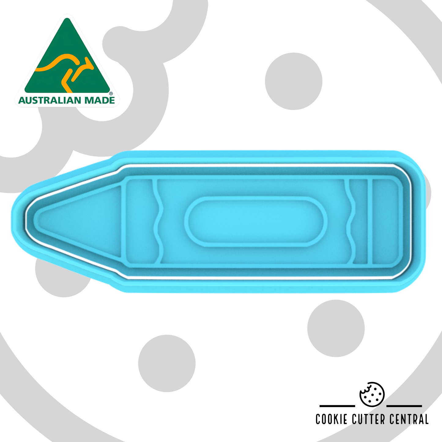 Crayon Cookie Cutter and Embosser - 3.2cm x 11.2cm