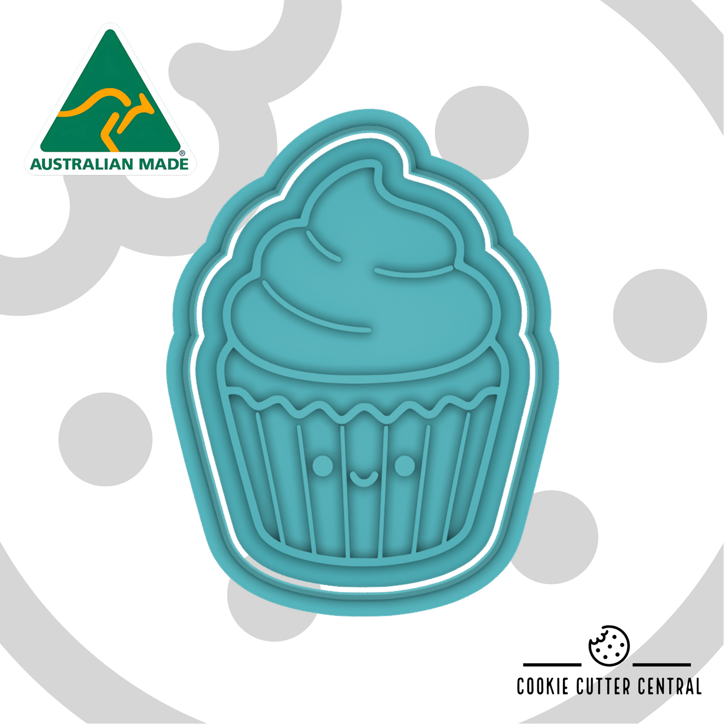 Cupcake Cookie Cutter and Embosser - 7.7cm x 5.7cm