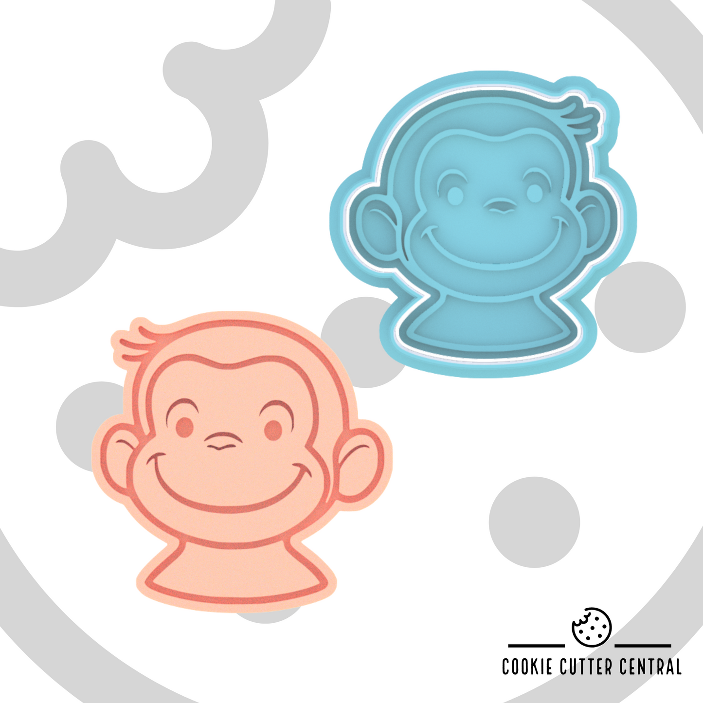 Curious George Cookie Cutter and Embosser - 6.7cm x 6.7cm