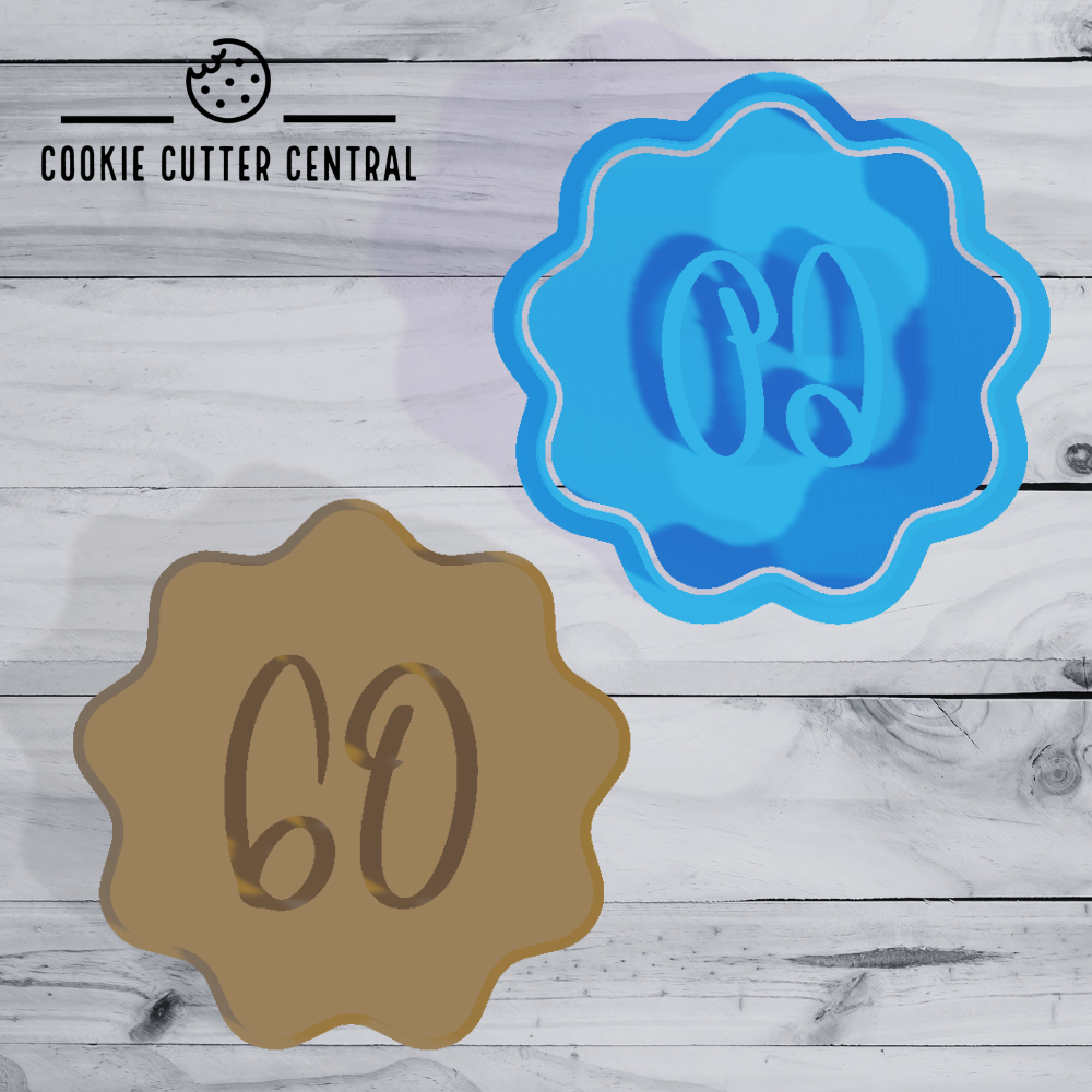 Curvy 60 Cookie Cutter and Embosser - 6.8cm x 6.9cm
