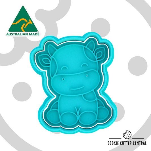 Cute Cow Cookie Cutter and Embosser - 7.4cm x 6.2cm