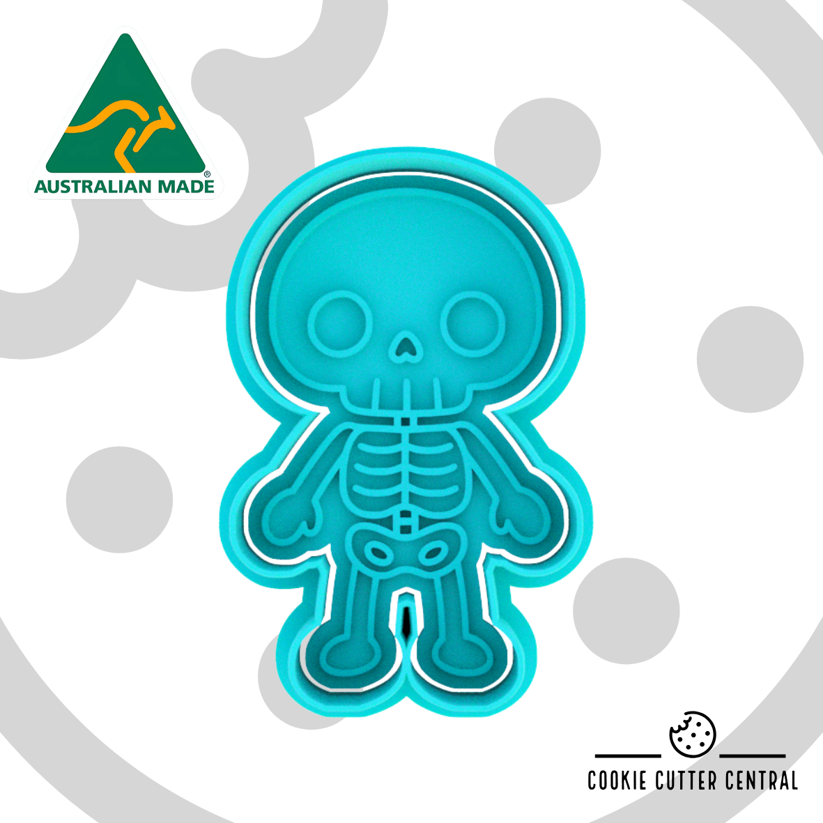 Cute Skeleton Cookie Cutter and Embosser - 8.5cm x 5.2cm