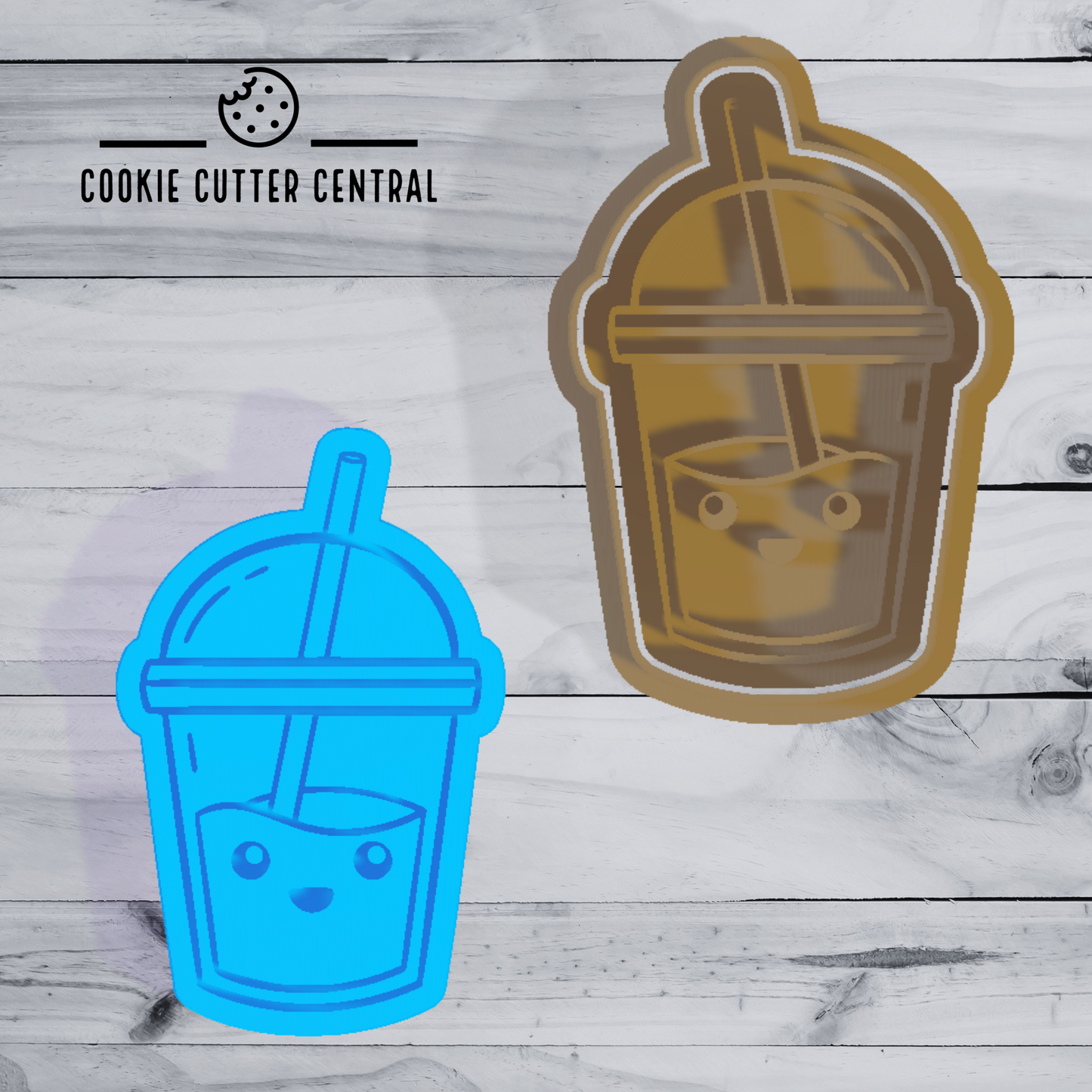 Cute Smoothie Cookie Cutter and Embosser - 8.6cm x 5.5cm