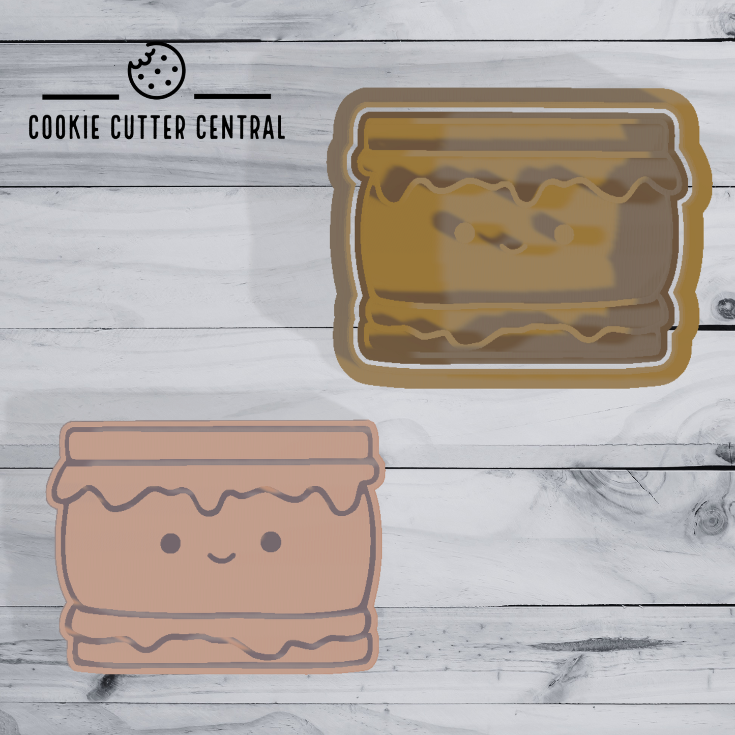 Cute Smore Cookie Cutter and Embosser - 5.2cm x 6.9cm