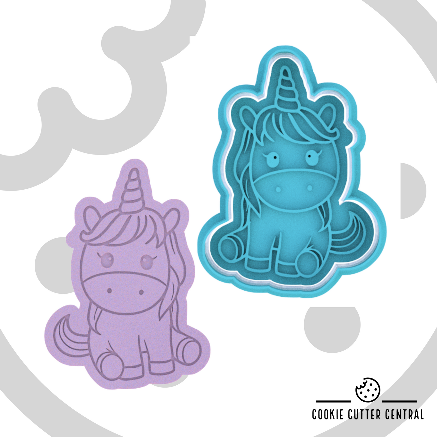 Cute Unicorn Cookie Cutter and Embosser - 8.4cm x 6cm
